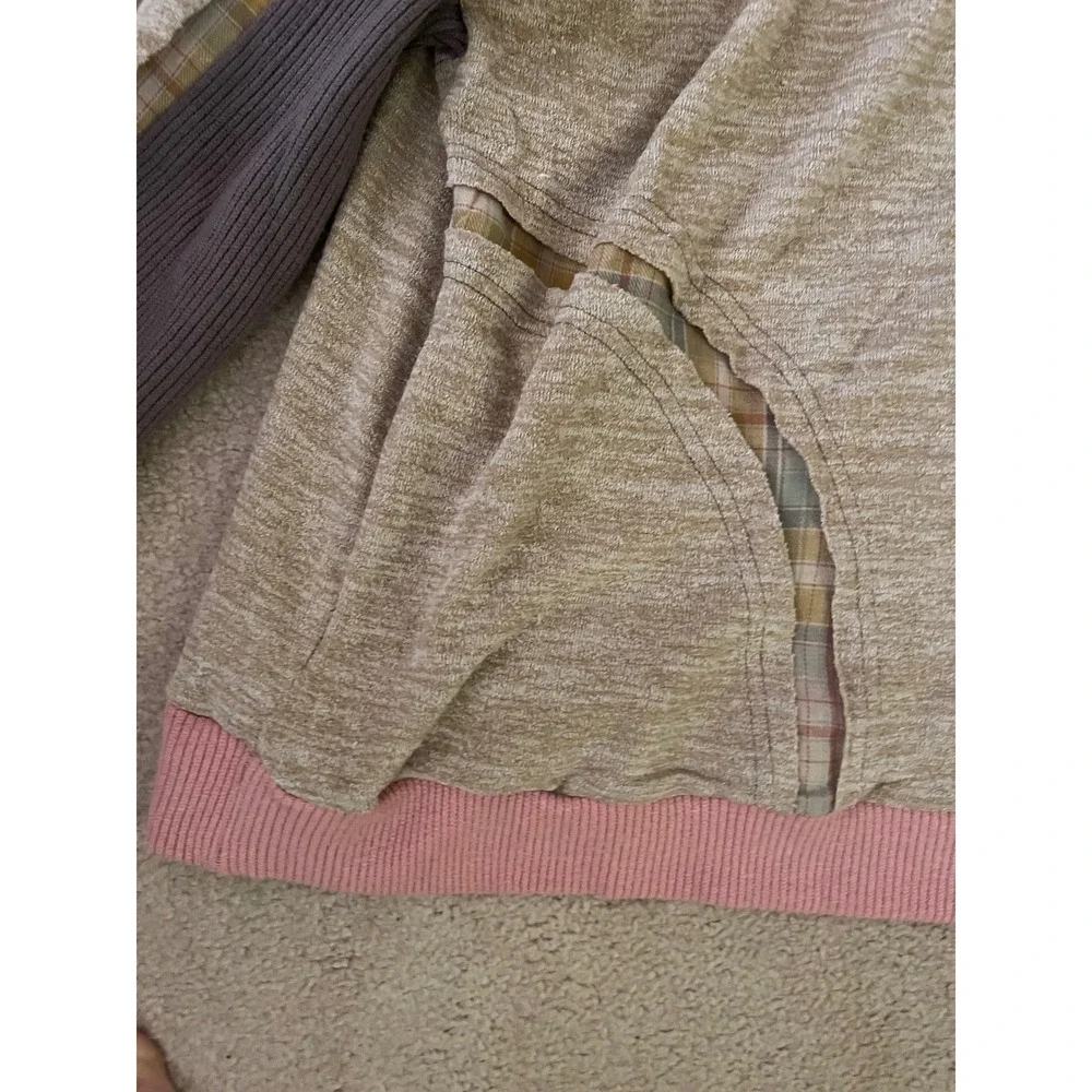Oli & Hali Women's Patchwork Knit Crewneck Sweatshirt‎ Lagenlook- Size XL - Picture 6 of 8